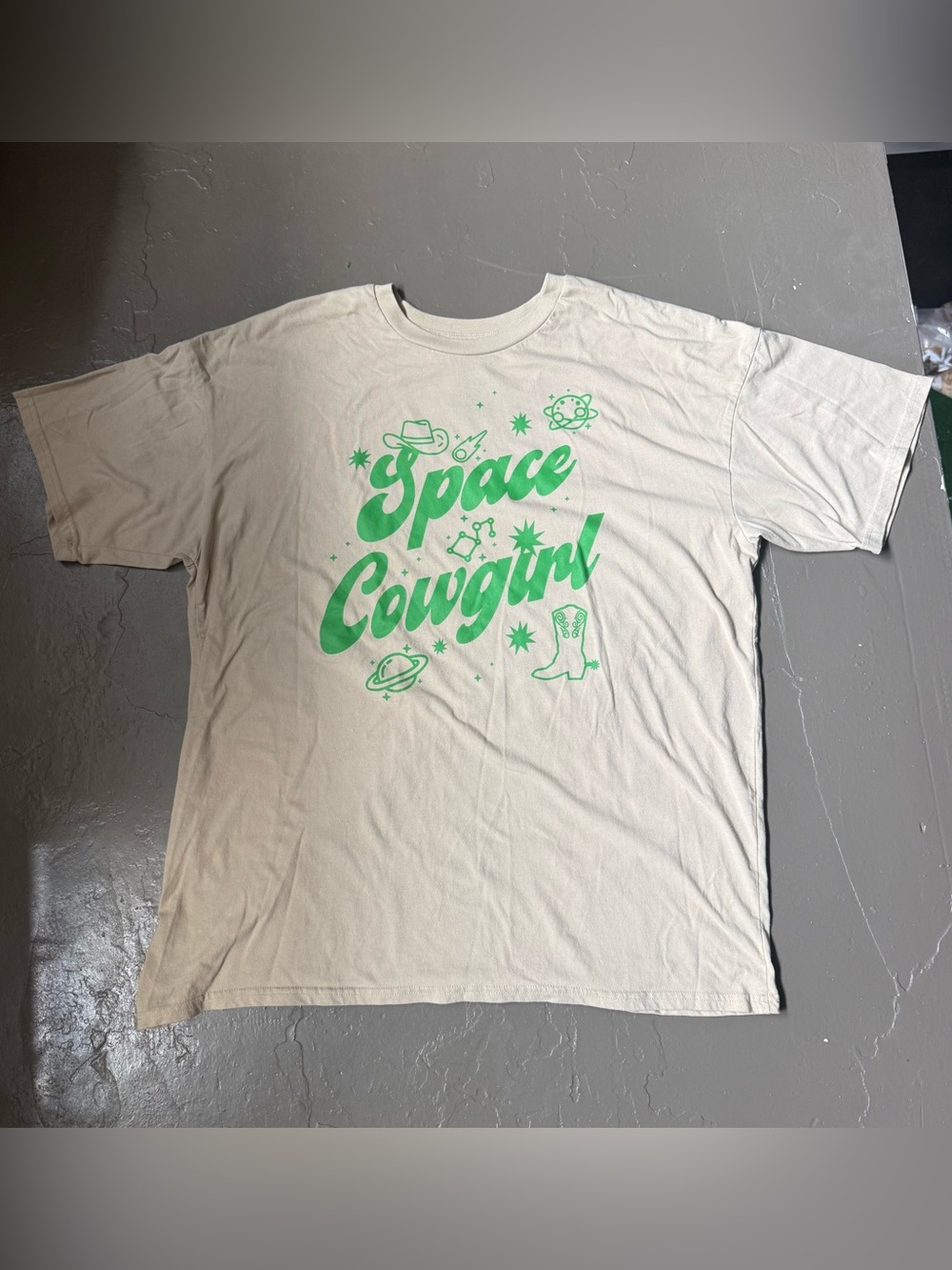 Space Cowgirl Graphic Tee Western Cosmic Cowboy T-Shirt - Women’s XXL